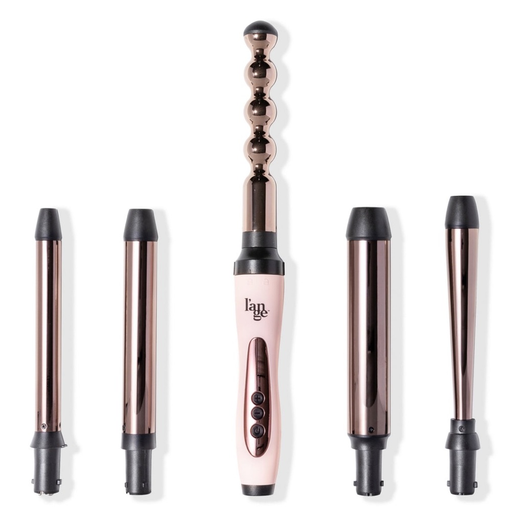 L'ange Le Cinq 5-Piece Curling Wand Set in Blush and rose Gold new